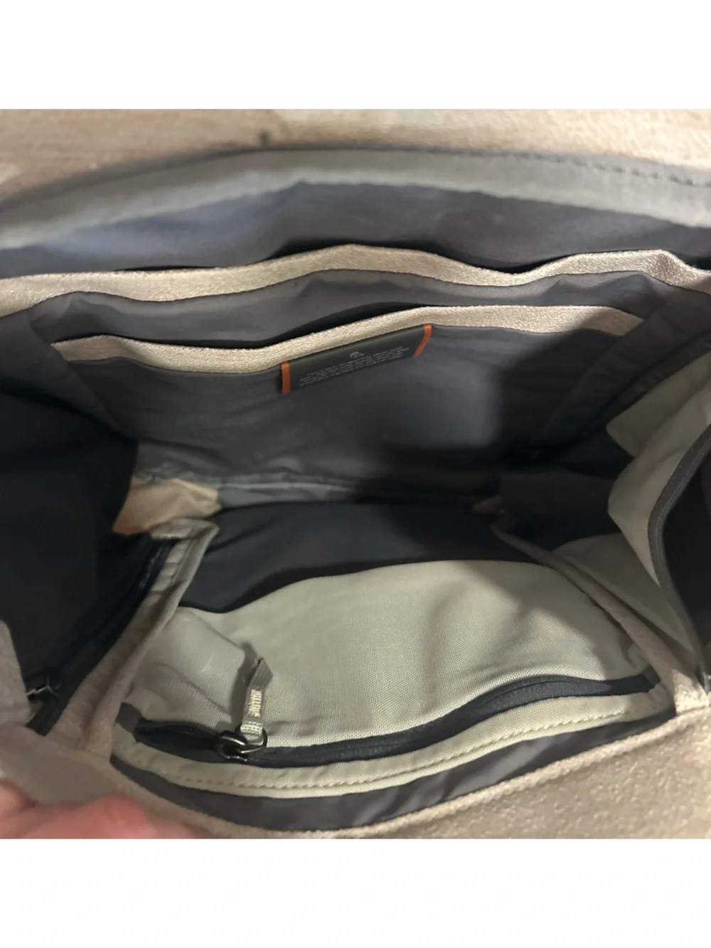Bellroy Two-Tone Canvas Backpack in Light Beige and Black